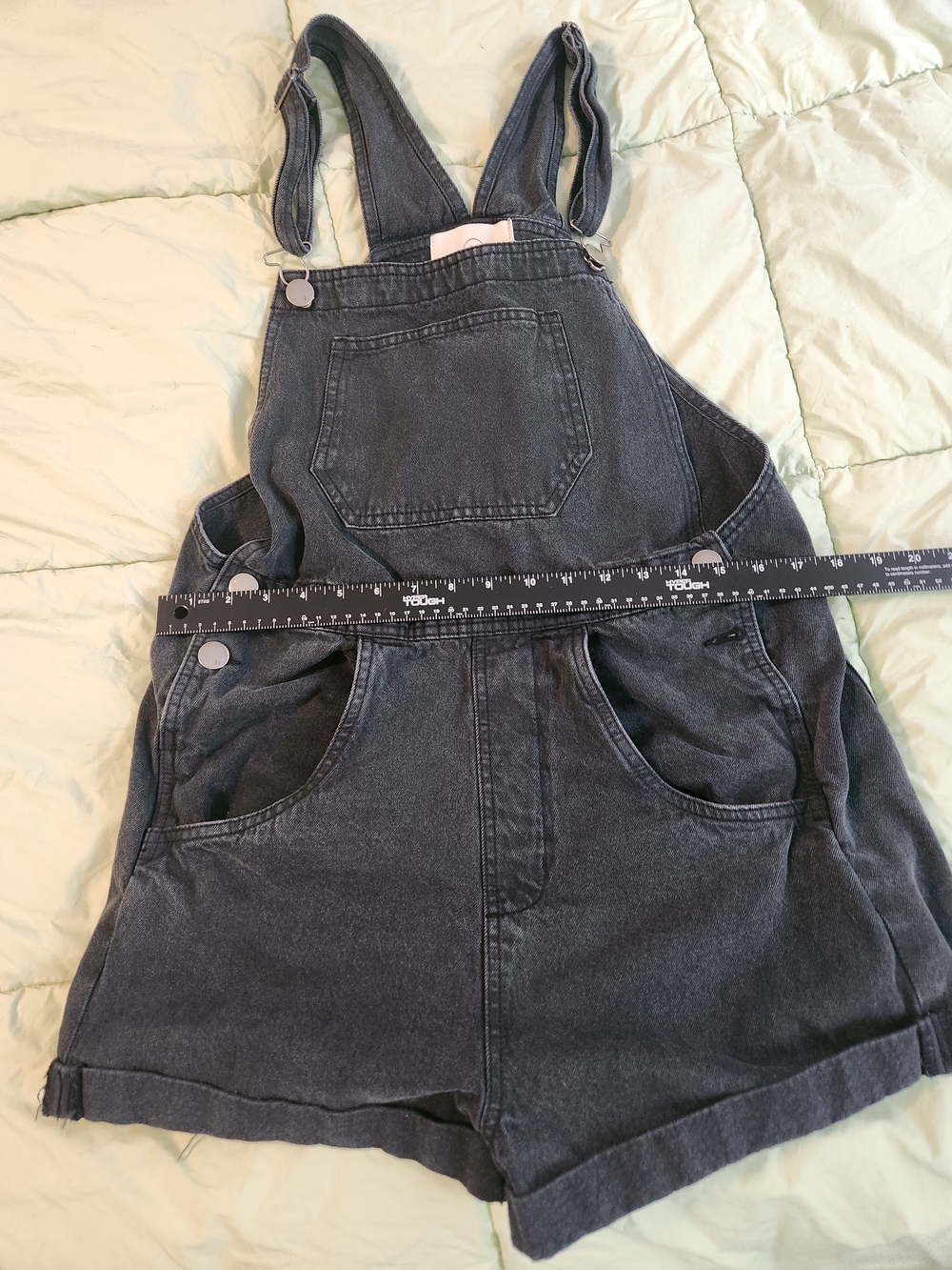 Rivalry Threads Black Denim Short Overalls